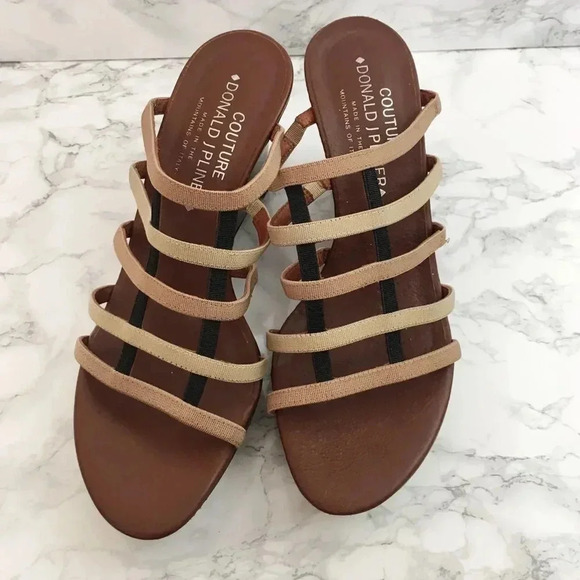 Donald J. Pliner Couture‎ Strappy Wedge Slides - Picture 1 of 4